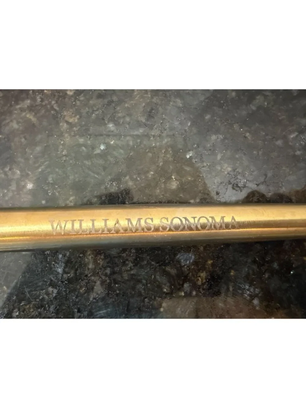 Williams Sonoma Spatula Featuring a Floral Silicone Head with Gold Toned Handle
